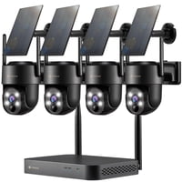 Sistema De Cámara De Seguridad Solar Kittyhok 2K Con Detección Humana