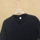 thumbnail image 5 of Camiseta de Mujer de Manga Corta, Camiseta Ajustada de Cuello Redondo, casual y Moderna, top de Mujer de Algodón de color Puro, Negro Claro, 5 of 8