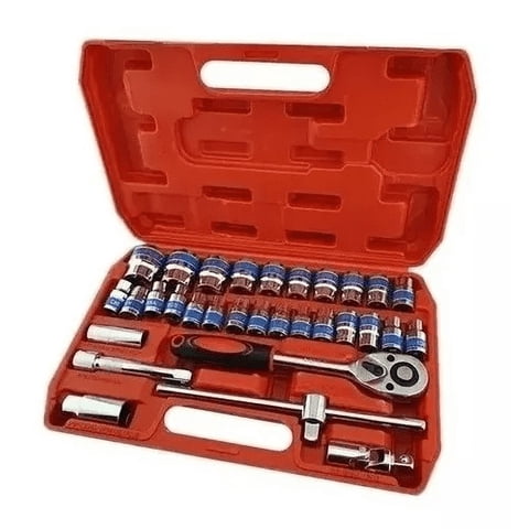 Genérico - Juego De Llaves Dados Cuadrante 1/2 Pulgada 32 Piezas