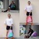 thumbnail image 2 of Bolsa de Patinaje HEXIFUL Color Menta-Rosa/Azul Impermeable, 2 of 6