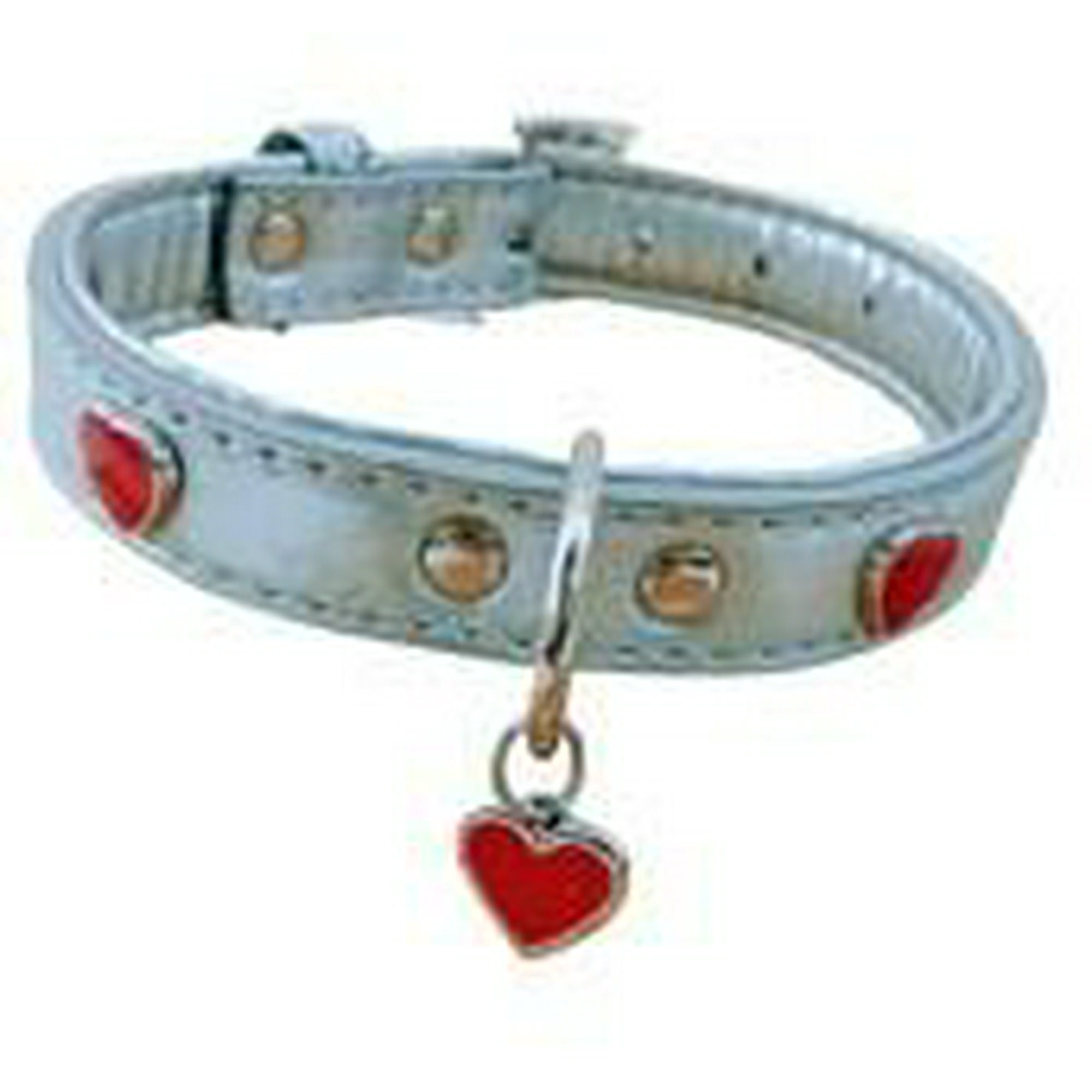Genérico - Collar Para Perros O Gatos Placa Corazón Plata S