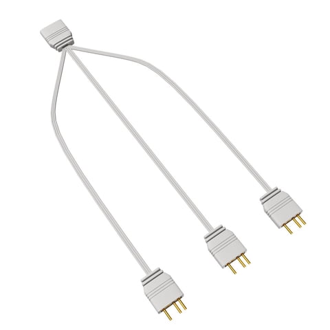 Magideal - Adaptador Divisor Argb, 5V, 3 Pines, Reutilizable, 33,5 Cm, Convertidor Portátil, Cable De Extensión De Cable De Alimentación Para Ventiladores, Pc, , 1 A 3 1 A Tres