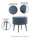 thumbnail image 4 of Ottoman Manhattan Comfort Bailey de estilo mid-century, azul/negro, 4 of 7