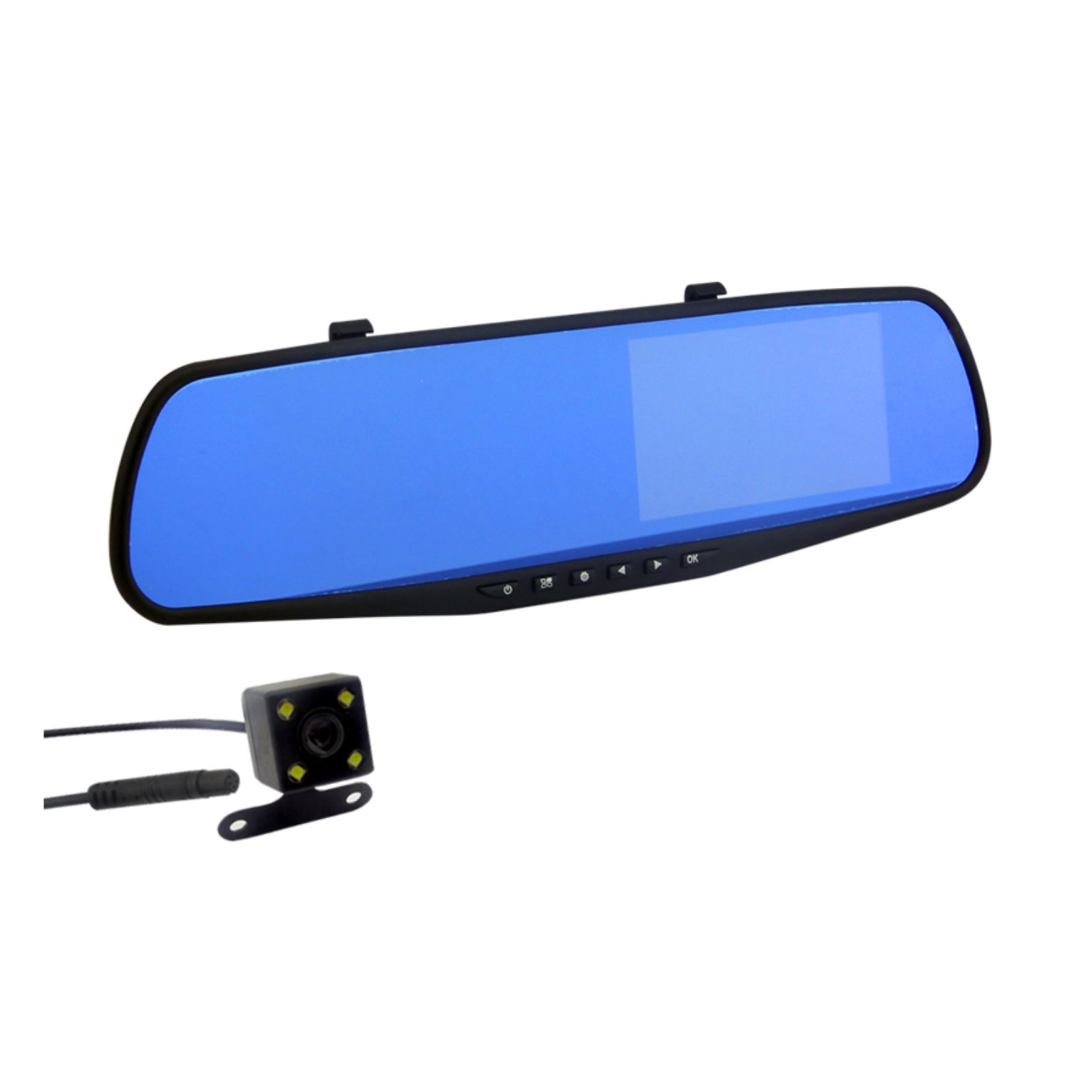 Importclick - Espejo Retrovisor Auto Cámara Retroceso Cámara Dvr 4.3