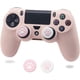 thumbnail image 1 of Funda protectora de silicona antideslizante para mando de PS4, compatible con mandos inalámbricos/con cable de Playstation 4 Slim/PS4 Pro, con 2 protectores de pulgar con diseño de pata de gato (rosa, 1 of 7