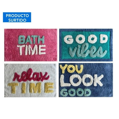 Piso Baño Rtc Frases 37X18Cm Tufted 1 Un Haus