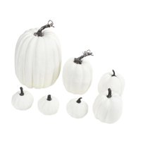 Magideal - Modelo De Calabaza Artificial De 7 Piezas, Mini Modelo De Calabaza De Simulación, Pequeñas Verduras Artificiales Realistas Para Decoración De Otoño En El Blanco