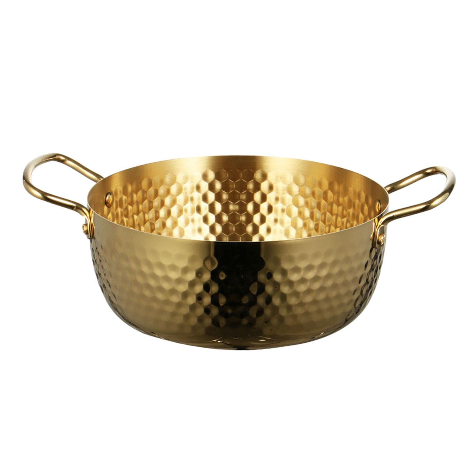 Bothyi - Olla De Ramen De Corea, Utensilios De Cocina, Olla Con Asas Dobles, Acero Inoxidable, 16cm