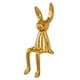 thumbnail image 1 of Estatua De Conejo Sentado De Cerámica, Decoración De Estantería, Color Dorado, 1 of 3