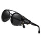 thumbnail image 3 of KEITHION Steampunk Sunglasses: Retro Eyewear for Men & Women with Leather Side Glasses & UV400 Protection, 3 of 4