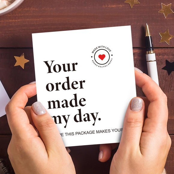Tarjetas de Agradecimiento BLSUREFYX - Pack de 180 (8,9 cm x 7,6 cm)