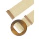 thumbnail image 2 of INSPIRE CHIC Cinturones elásticos tejidos para mujer, hebilla de madera de ratán de paja, cinturón ancho elástico para cintura para vestido beige 23.62-33.46", 2 of 4