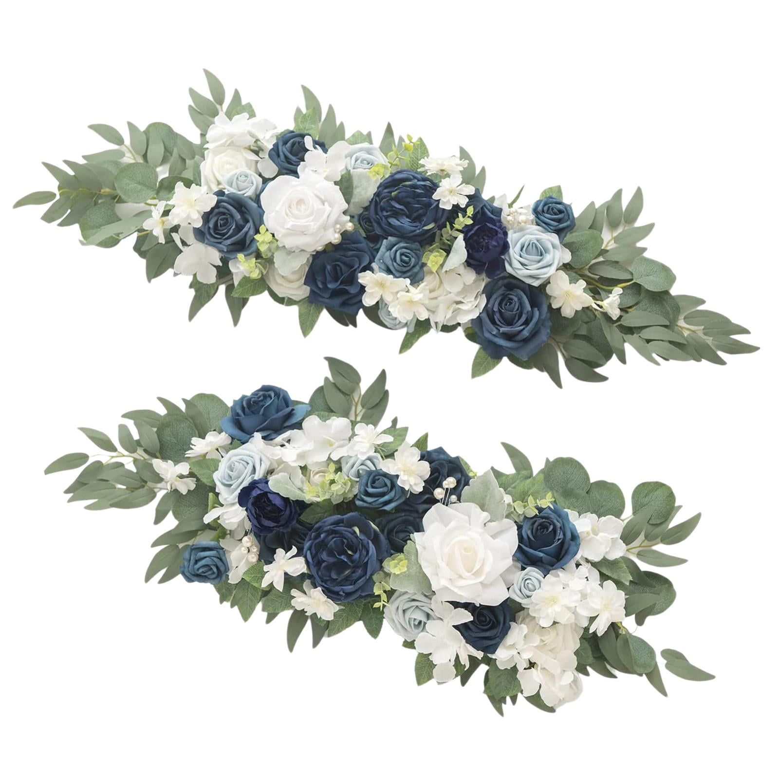 Bothyi - 2 Guirnaldas Florales Artificiales Para Manualidades, Accesorios De Fotografía De Jardín, Color Azul