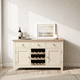 thumbnail image 1 of Buffet Vinera de Madera Aparador para Copas, Botellas - Beige - 120x40x80 cm, 1 of 3