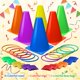 thumbnail image 3 of Set Eocolz 3 en 1 de Carnival Games con conos, pufs y anillos, 3 of 8
