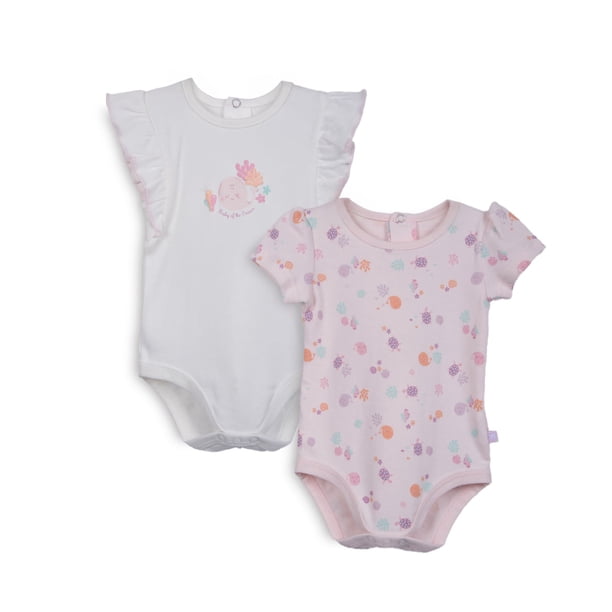 Pack 2 Body Recién Nacido Niña Manga Corta Algodón Surtido Pillin