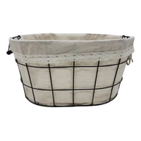 Fliperex - Panera Tela Ovalada Metalica Multiuso Canasto Frutera Cocina