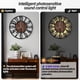 thumbnail image 2 of Reloj de pared LEIKE Retro grande de 24 pulgadas con luz nocturna negra, 2 of 8