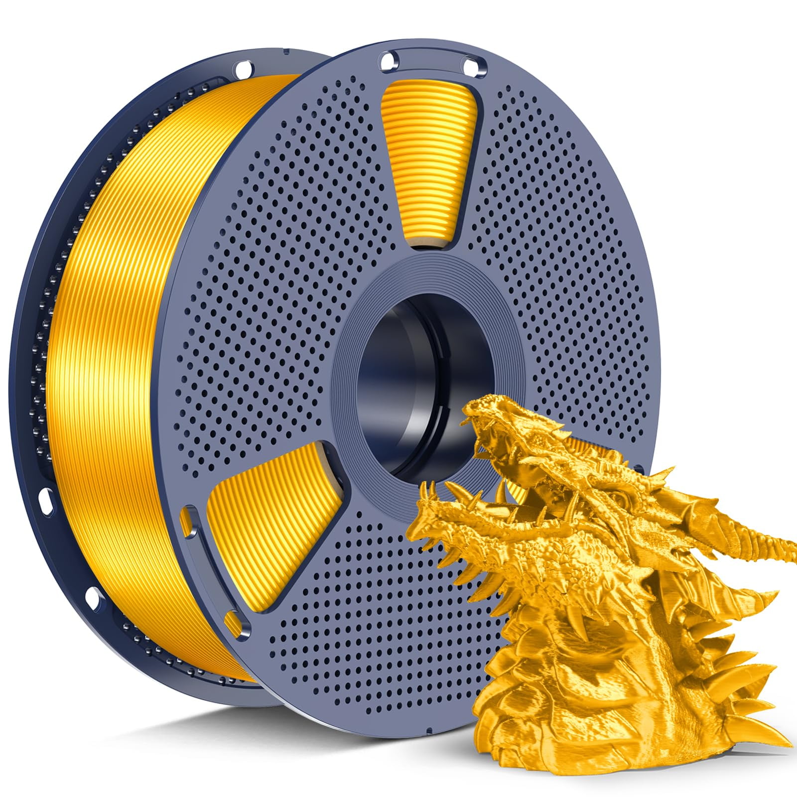 Yoopai - Filamento Para Impresora 3d Sunlu Silk Pla+, 1,75 Mm, 1 Kg, Dorado