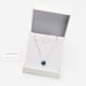 thumbnail image 2 of Collar Punto de Luz Plata Italiana 925 y Cristal Genuino Emerald, 2 of 4