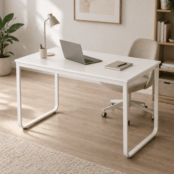 Escritorio Blanco 120 cm Zend para Home Office, Oficina o Estudio con Diseño Minimalista