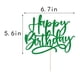 thumbnail image 2 of Decoración De Tarta Con Purpurina Verde Para Feliz Cumpleaños, 2 of 6