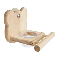 Magideal - Alimentador De Aves Loro Tazón De Alimentación De Jaula Tazón Acrílico Ligero Para Loros Practicantes Perca De Pájaros Con Taza De Alimentación Para En Forma De Oso