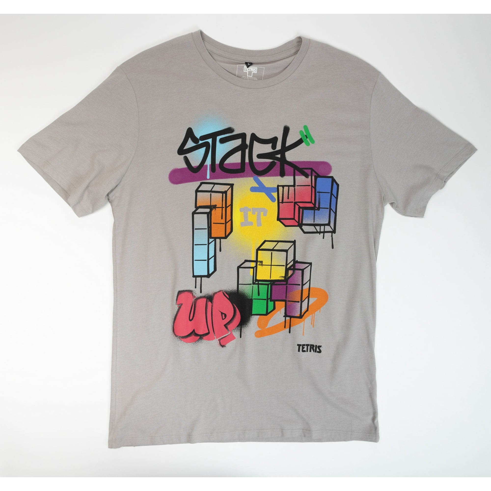 Polera Hombre You Tetris Stack Gris
