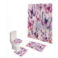 Genérico - Set De 4 Piezas Para Baño Con Estampado 10