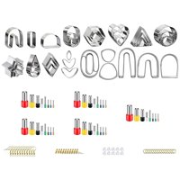 Magideal - De Cortadores Con Forma De Arcilla Polimérica Grande De 126 Piezas, Pendientes Circulares Geométricos, Accesorios De Material Acero Inoxidable