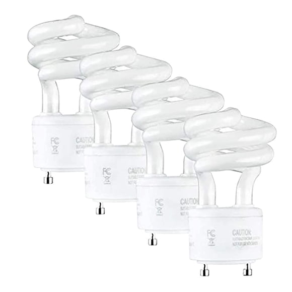 Bombilla SLEEKLIGHTING T2 Spiral CFL GU24, 13 W, 2700 K, 900 lm, 4 unidades