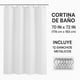 thumbnail image 2 of Cortina De Baño Tela Impermeable 178x183cm 12 Argollas + forro, 2 of 4