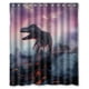 thumbnail image 1 of Cortina de ducha de dinosaurio y volcán, juego de cortina de baño con ganchos, tamaño 60 x 72 pulgadas, 1 of 3