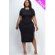 thumbnail image 3 of Vestido Midi Curvy con Cordón y Abertura Lateral Fruncido, 3 of 10