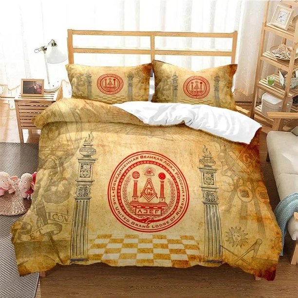 Masonic Freemason Illuminati Bedding Sets exquisite bed supplies set duvet cover bed comforter set luxury birthday giftBed Sheets