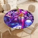 thumbnail image 4 of Jem y las hologramas-theme Fitted Round Tablecloths Elastic Edged Table Covers Waterproof Table Cloth for Kitchen Holiday Party Tables Decor 150cm, 4 of 6
