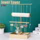 thumbnail image 2 of 1pc 3-Layer Jewelry Display Rack, Adjustable Necklace Holder, Maximize Your Jewelry Collection With This T-shaped Jewelry Display Stand, Jewelry Earring Storage Rack, Earring Necklace, Bracelet, Hair, 2 of 3