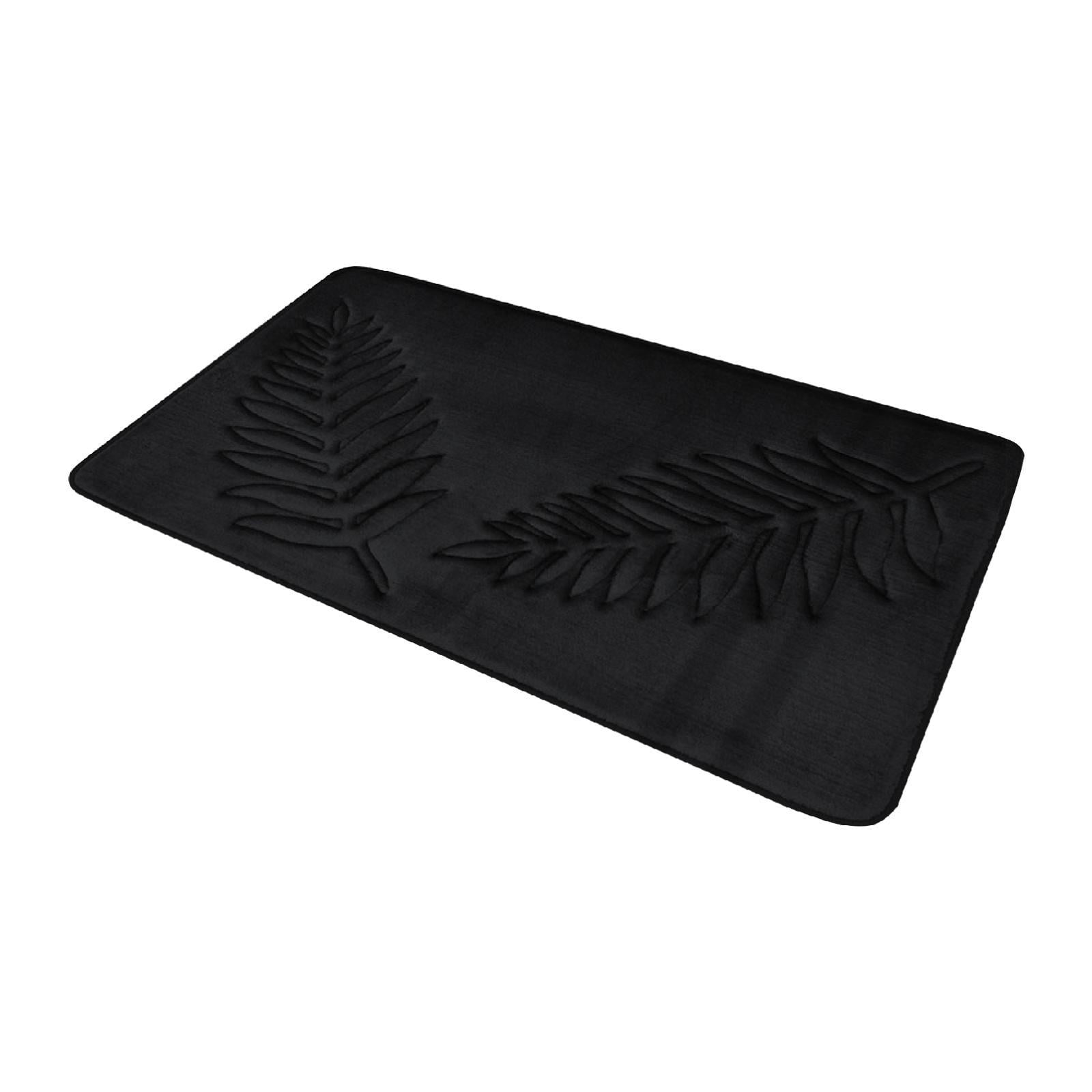 Magideal - Alfombra De Suelo De Baño, Alfombra De Cocina, Alfombra De Puerta Delantera De Secado Rápido, Alfombra De Baño Para Lavandería, Sala De Estar, Cocina, Negro