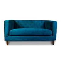 Latam Home - Sofá Brescia 2C Tela Velvet Vivian Azul