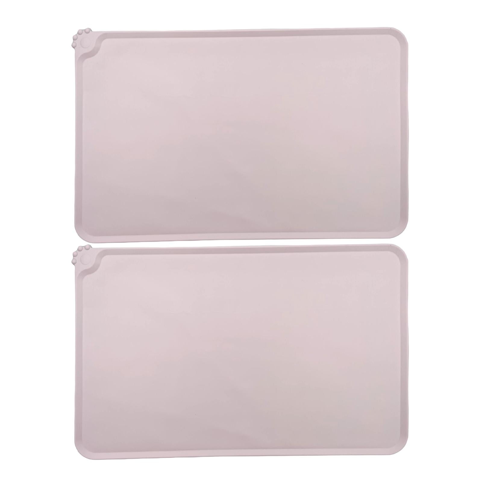 Magideal - Alfombrilla De Comida Para Perros, Prevención De Derrames De Alimentos, Alfombrilla De Alimentación Impermeable Para Mascotas Para Pisos De Protección Rosa Fina