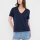 thumbnail image 3 of Polera Mujer V-Neck Esencial Azul Corona, 3 of 5