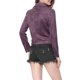thumbnail image 4 of INSPIRE CHIC Chaqueta de motocicleta para mujer de ante sintético color sólido con cremallera asimétrica M Púrpura oscuro, 4 of 7