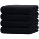 thumbnail image 1 of Juego de toallas de baño HOMEXCEL, 4 unidades, microfibra, 75 x 150 cm, color negro, 1 of 7