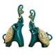 thumbnail image 2 of Pareja Elefante Estatuillas Escultura Decoración De Mesa Para Sala De Estar Lindo Azul, 2 of 3