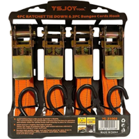 Genérico - Linga O Eslinga De Amarre Auto 4 Pcs Largo 4.5M Ancho: 2.5Cm