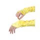thumbnail image 4 of INSPIRE CHIC Guantes sin dedos para mujer Calentadores de brazo de satén con cuentas de lazo calado y bucle para el dedo Amarillo Talla única, 4 of 6