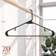 thumbnail image 2 of Plastic Hangers 20 Pack Black Clothes Hangers, 2 of 3