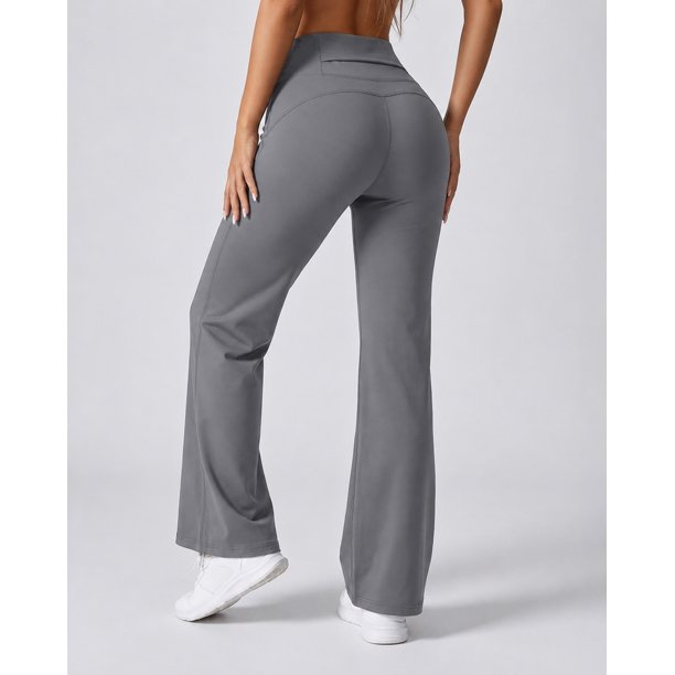 Pantalón Palazzo Deportivo Mujer Tiro Alto Flare Moldador