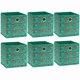 thumbnail image 4 of Set de seis cubos de almacenamiento plegable Simple Houseware verde de 25 cm, 4 of 9