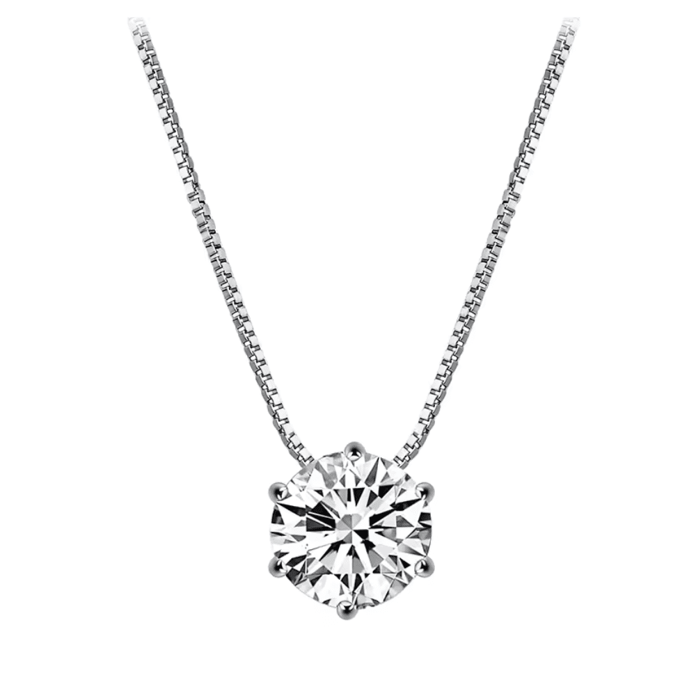 Fershop - Collar Plata Punto De Luz Circon De 10 Mm